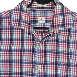 Peter Millar Red and Blue Plaid Casual Shirt